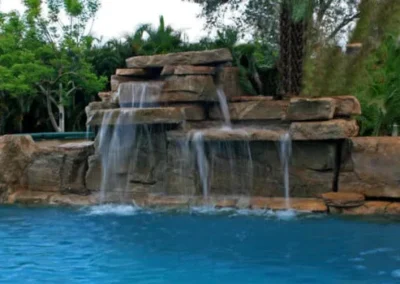 Luxury outdoor pool near me with modern tile finish