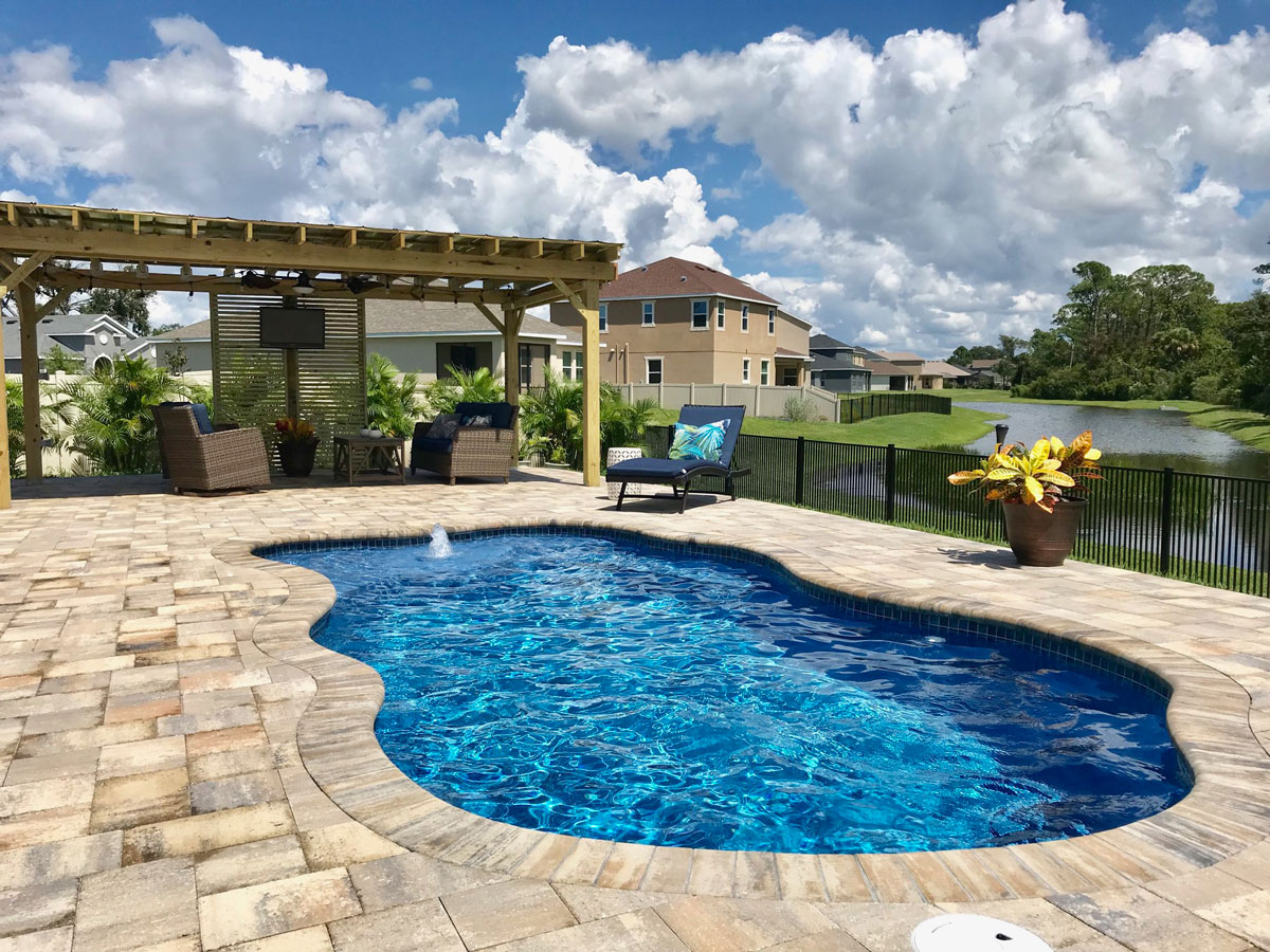 Pool installation project in Terrell Hills, TX by Copano Pools and Spas