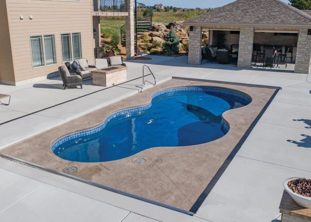 Custom backyard pool by Copano Pools and Spas in Bulverde, TX</p> <p>