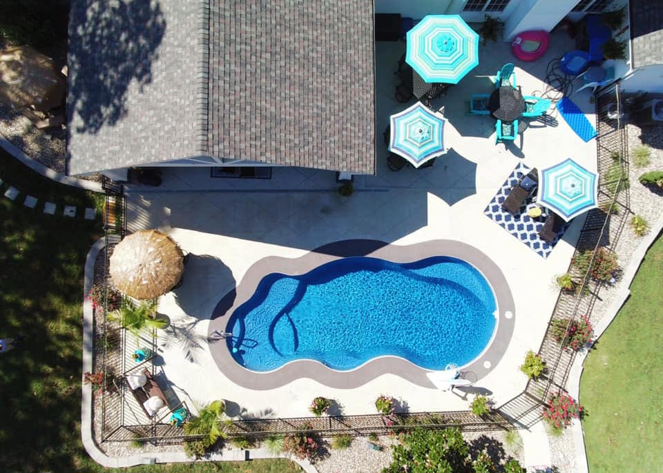 Copano Pools and Spas modern fiberglass pool design